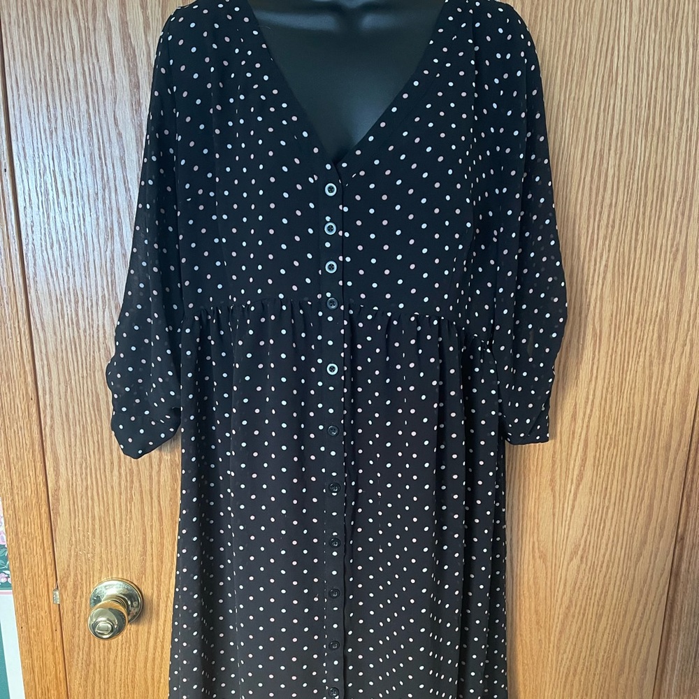 Torrid Polka Dot Button Down Dress